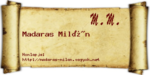 Madaras Milán névjegykártya